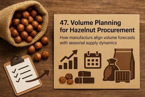 Hazelnut volume planning and supply forecasting